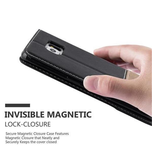 Lommebokdeksel til Samsung Galaxy S6 EDGE Deksel med magnetisk lukking, stativfunksjon og kortlomme