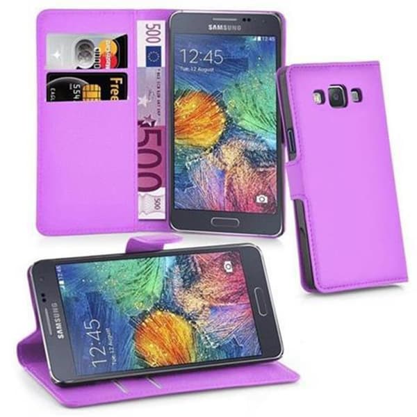Samsung Galaxy A7 2015 Plånboksfodral Fodral Skal Case med magnetisk stängning, ståfunktion och kortplats MANGAN LILA