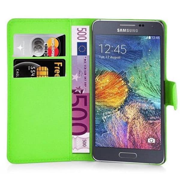 Deksel til Samsung Galaxy A7 2015 Lommebokdeksel med magnetisk lukking, stativfunksjon og kortlomme