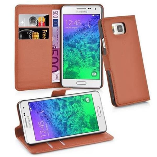 Samsung Galaxy ALPHA Pungetui Cover Case () CHOKOLADE BRUN