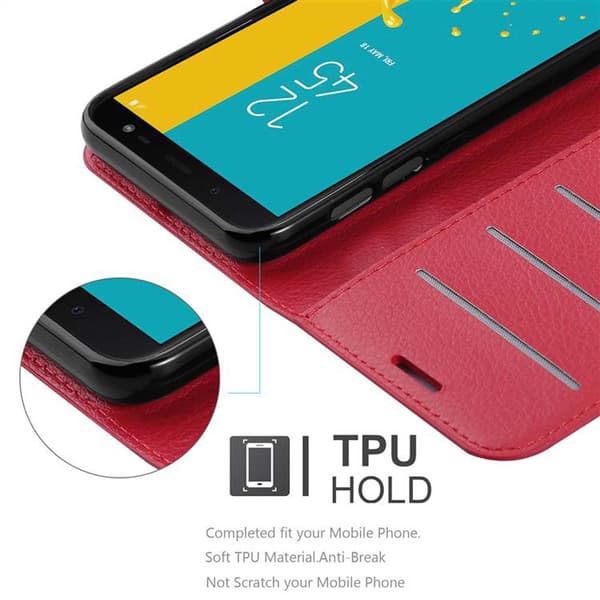 Samsung Galaxy J6 2018 Plånboksfodral Fodral Skal Case med magnetisk stängning, ståfunktion och kortplats