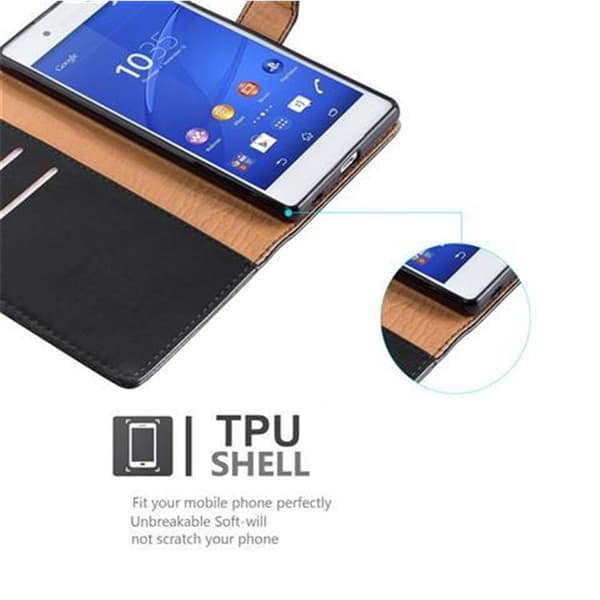 Deksel til Sony Xperia Z3 PLUS / Z4 Lommebokdeksel med magnetisk lukking, stativfunksjon og kortlomme
