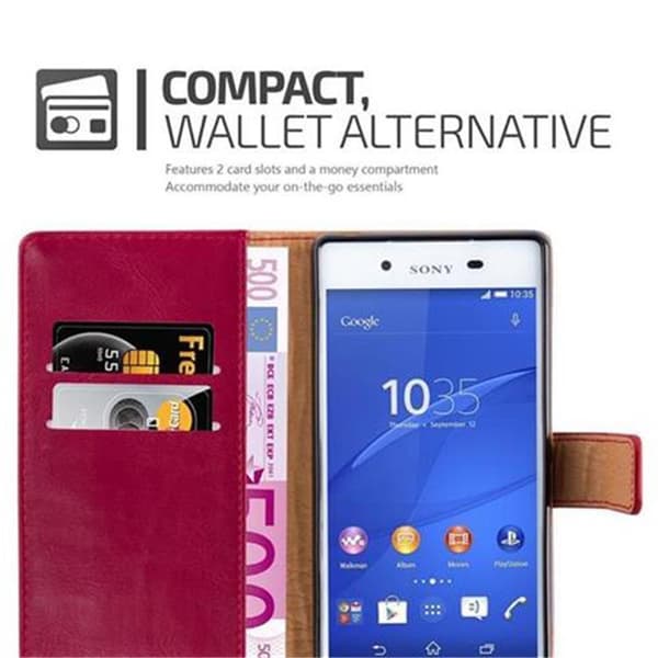 Deksel til Sony Xperia Z3 PLUS / Z4 Lommebokdeksel med magnetisk lukking, stativfunksjon og kortlomme