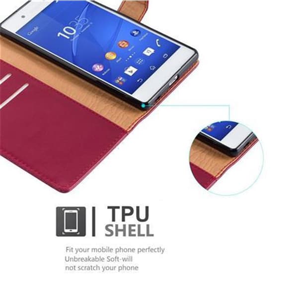 Deksel til Sony Xperia Z3 PLUS / Z4 Lommebokdeksel med magnetisk lukking, stativfunksjon og kortlomme