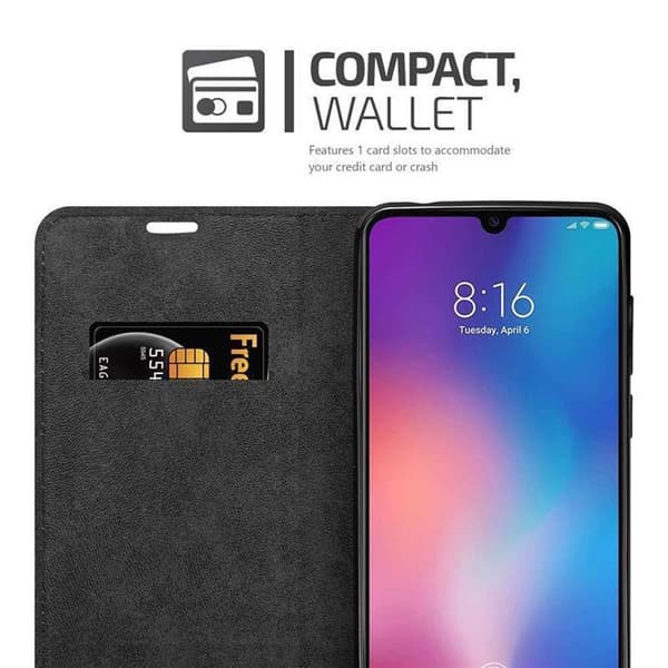 Xiaomi Mi 9 Fodral Skal Plånboksfodral Case med magnetisk stängning, ståfunktion och kortficka