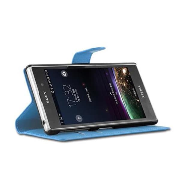 Sony Xperia Z1 Suojakotelo Lompakkokotelo Matkapuhelinkotelo Suojakuori jossa magneettisuljenta, jalusta-toiminto ja korttitasku