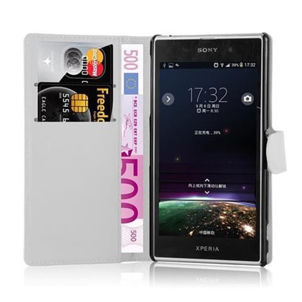 Sony Xperia Z1 Suojakotelo Lompakkokotelo Matkapuhelinkotelo Suojakuori jossa magneettisuljenta, jalusta-toiminto ja korttitasku