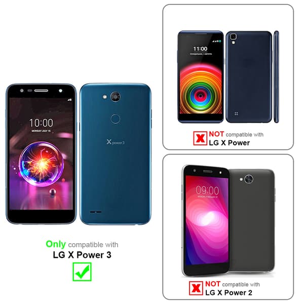 Lommebokdeksel til LG X POWER 3 Deksel med magnetisk lukking, stativfunksjon og kortlomme