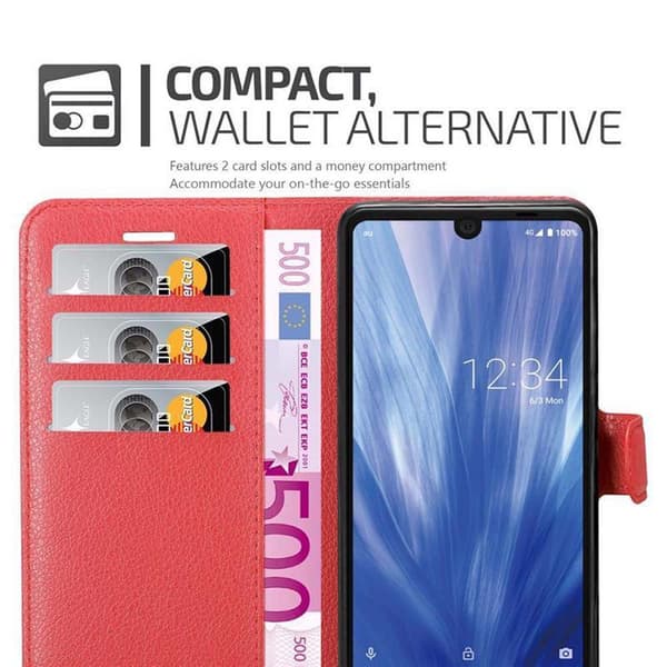 Sharp Aquos R3 Plånboksfodral Fodral Skal Case med magnetisk stängning, ståfunktion och kortplats