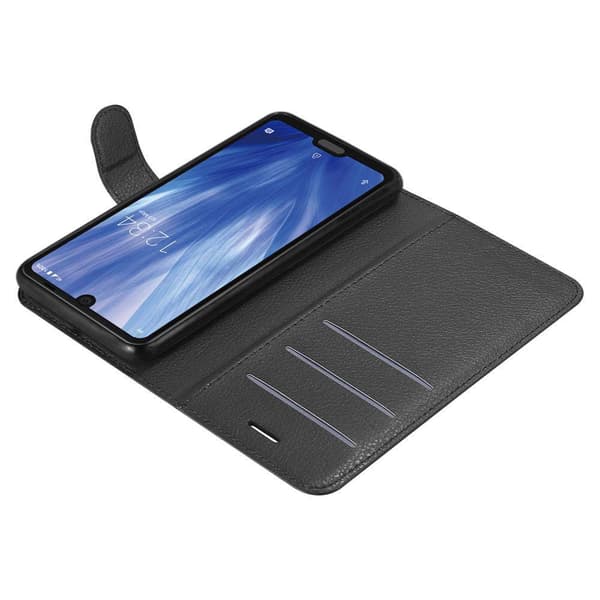 Deksel til Sharp Aquos R3 Lommebokdeksel med magnetisk lukking, stativfunksjon og kortlomme
