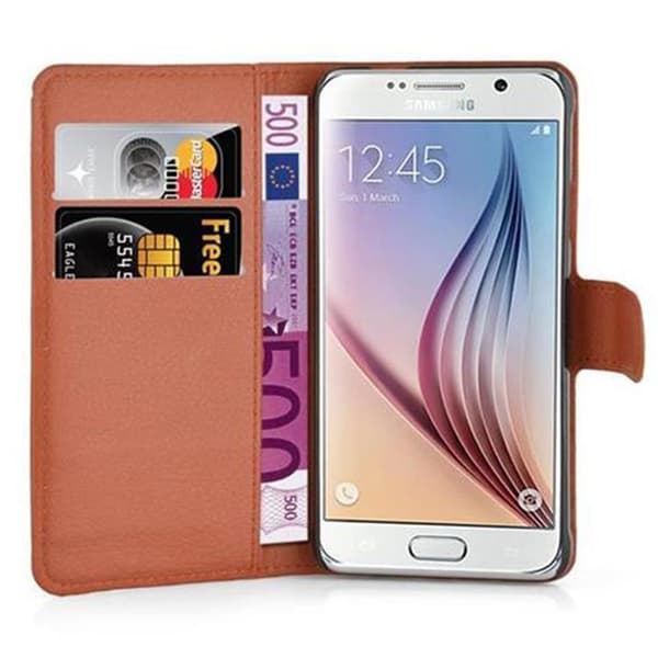 Samsung Galaxy S6 Plånboksfodral Fodral Skal Case med magnetisk stängning, ståfunktion och kortplats