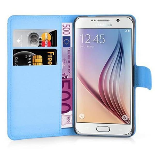 Samsung Galaxy S6 Plånboksfodral Fodral Skal Case med magnetisk stängning, ståfunktion och kortplats