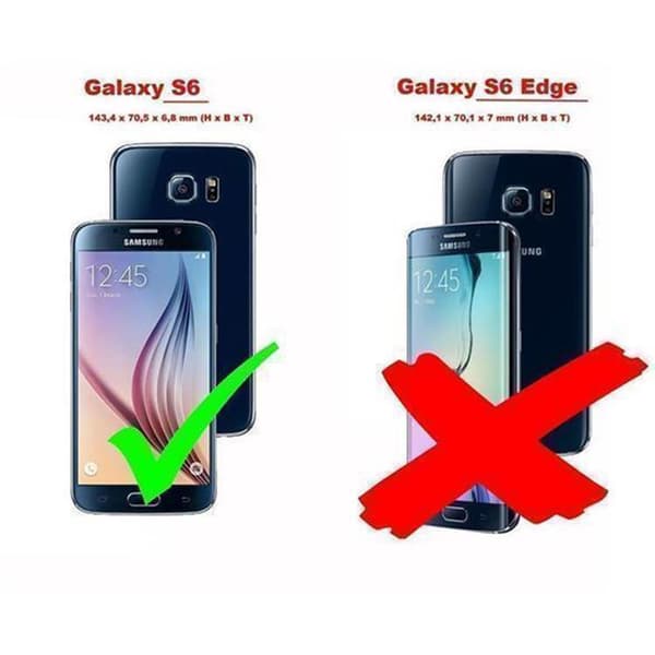 Samsung Galaxy S6 Plånboksfodral Fodral Skal Case med magnetisk stängning, ståfunktion och kortplats