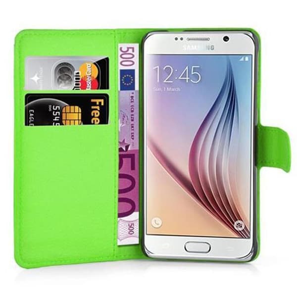 Samsung Galaxy S6 Plånboksfodral Fodral Skal Case med magnetisk stängning, ståfunktion och kortplats
