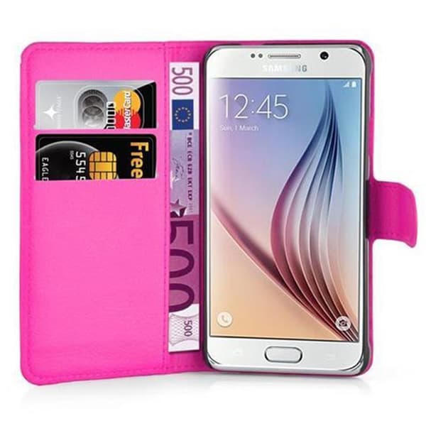 Samsung Galaxy S6 Plånboksfodral Fodral Skal Case med magnetisk stängning, ståfunktion och kortplats