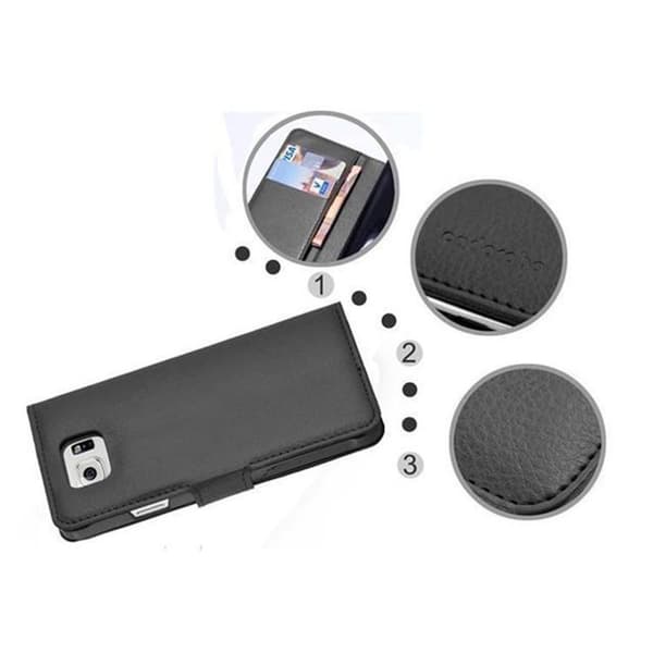 Samsung Galaxy S6 Plånboksfodral Fodral Skal Case med magnetisk stängning, ståfunktion och kortplats