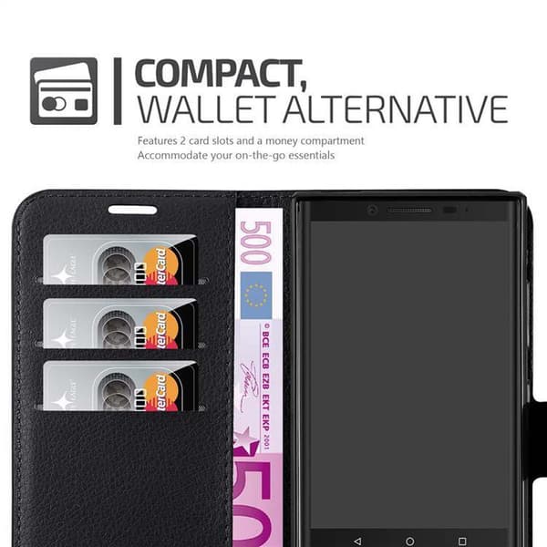 Blackberry KEY 2 Plånboksfodral Fodral Skal Case med magnetisk stängning, ståfunktion och kortplats