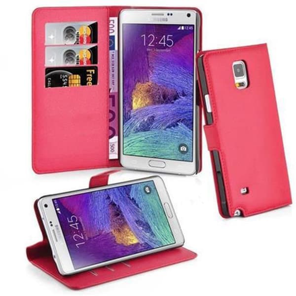 Deksel til Samsung Galaxy NOTE 4 Lommebokdeksel med magnetisk lukking, stativfunksjon og kortlomme