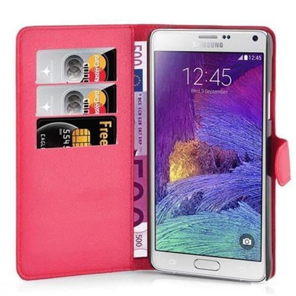 Samsung Galaxy NOTE 4 Suojakotelo Lompakkokotelo Matkapuhelinkotelo Suojakuori jossa magneettisuljenta, jalusta-toiminto ja korttitasku