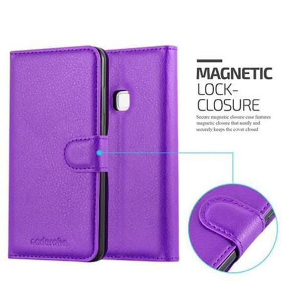 Huawei P10 LITE Plånboksfodral Fodral Skal Case med magnetisk stängning, ståfunktion och kortplats