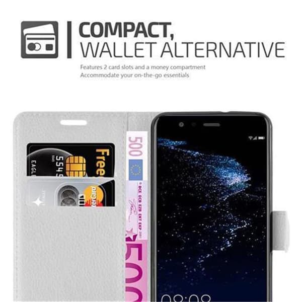 Huawei P10 LITE Suojakotelo Lompakkokotelo Matkapuhelinkotelo Suojakuori jossa magneettisuljenta, jalusta-toiminto ja korttitasku