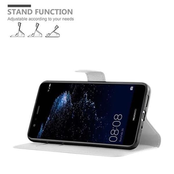 Huawei P10 LITE Suojakotelo Lompakkokotelo Matkapuhelinkotelo Suojakuori jossa magneettisuljenta, jalusta-toiminto ja korttitasku