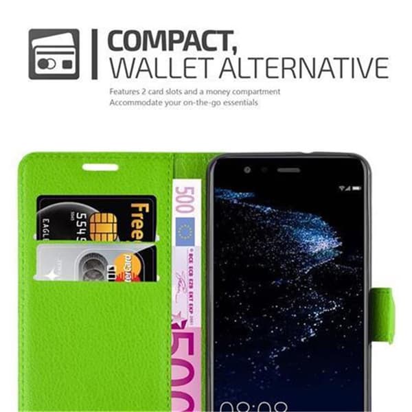 Huawei P10 LITE Suojakotelo Lompakkokotelo Matkapuhelinkotelo Suojakuori jossa magneettisuljenta, jalusta-toiminto ja korttitasku