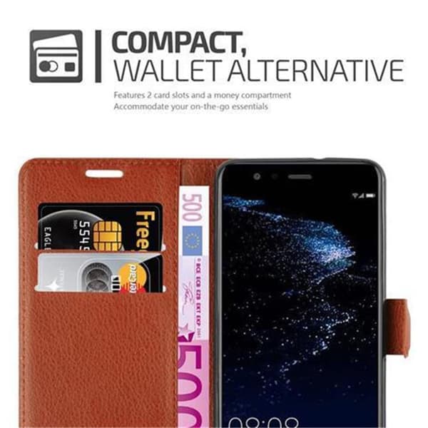 Huawei P10 LITE Suojakotelo Lompakkokotelo Matkapuhelinkotelo Suojakuori jossa magneettisuljenta, jalusta-toiminto ja korttitasku