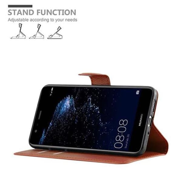 Huawei P10 LITE Suojakotelo Lompakkokotelo Matkapuhelinkotelo Suojakuori jossa magneettisuljenta, jalusta-toiminto ja korttitasku