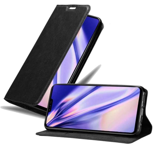 LG V50 Fodral Skal Plånboksfodral Case med magnetisk stängning, ståfunktion och kortficka NATT SVART
