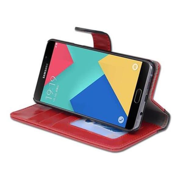 Lommebokdeksel til Samsung Galaxy A5 2016 Beskyttelsesetui med stativfunksjon og kortlomme i tofarget design