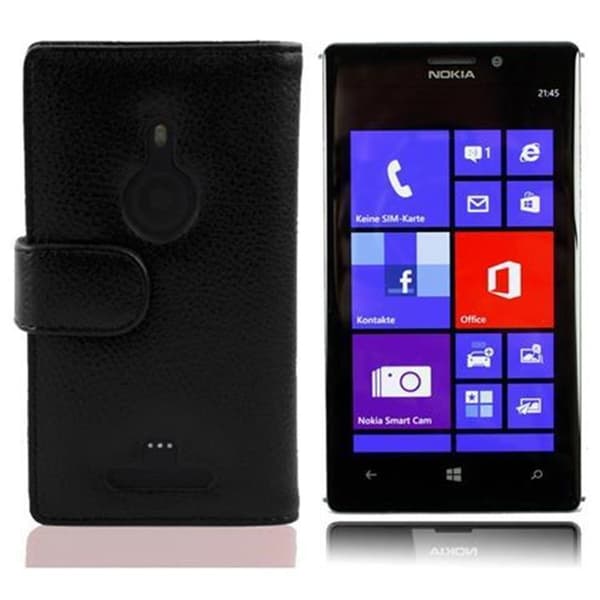 Nokia Lumia 925 Lompakkokotelo Suojakotelo Matkapuhelinkotelo Suojakuori kuvioitua keinonahkaa ja korttitasku