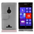 Pikkukuva 2 / 3: Nokia Lumia 925 Lompakkokotelo Suojakotelo Matkapuhelinkotelo Suojakuori kuvioitua keinonahkaa ja korttitasku