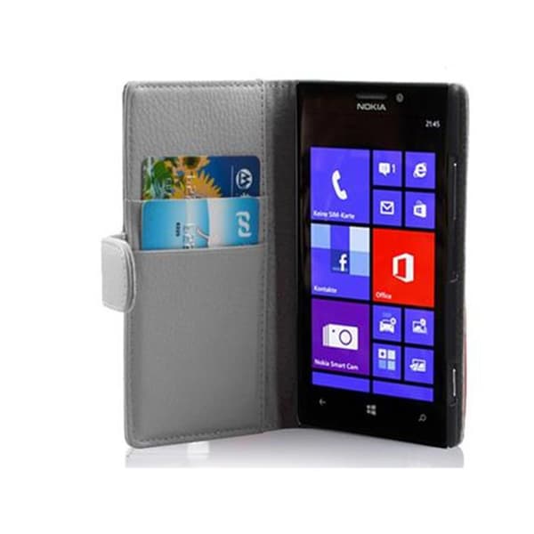 Nokia Lumia 925 Lompakkokotelo Suojakotelo Matkapuhelinkotelo Suojakuori kuvioitua keinonahkaa ja korttitasku