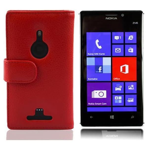 Nokia Lumia 925 Lompakkokotelo Suojakotelo Matkapuhelinkotelo Suojakuori kuvioitua keinonahkaa ja korttitasku