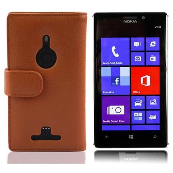 Nokia Lumia 925 Lompakkokotelo Suojakotelo Matkapuhelinkotelo Suojakuori kuvioitua keinonahkaa ja korttitasku