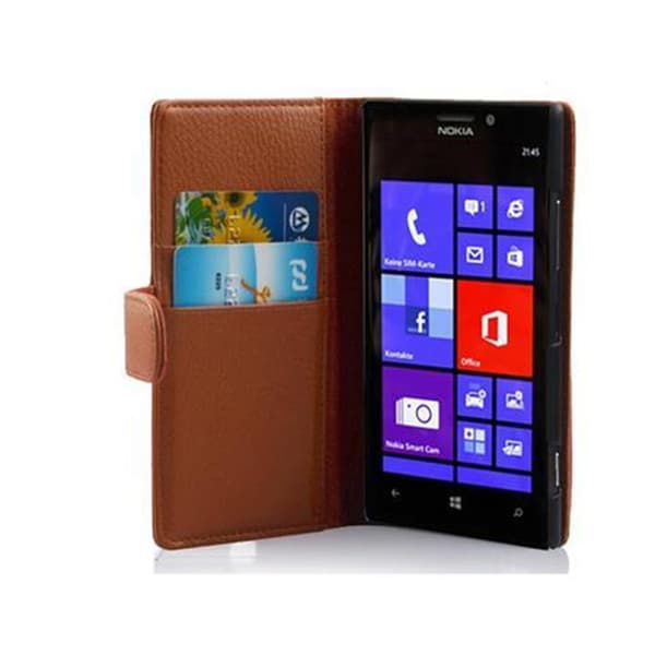 Nokia Lumia 925 Lompakkokotelo Suojakotelo Matkapuhelinkotelo Suojakuori kuvioitua keinonahkaa ja korttitasku