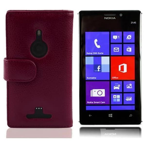 Nokia Lumia 925 Lompakkokotelo Suojakotelo Matkapuhelinkotelo Suojakuori kuvioitua keinonahkaa ja korttitasku