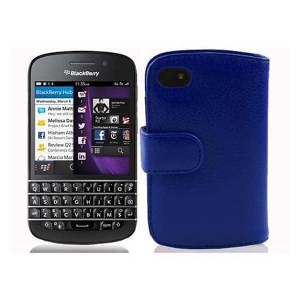 Blackberry Q10 Lompakkokotelo Suojakotelo Matkapuhelinkotelo Suojakuori kuvioitua keinonahkaa ja korttitasku