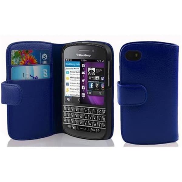 Blackberry Q10 Lompakkokotelo Suojakotelo Matkapuhelinkotelo Suojakuori kuvioitua keinonahkaa ja korttitasku