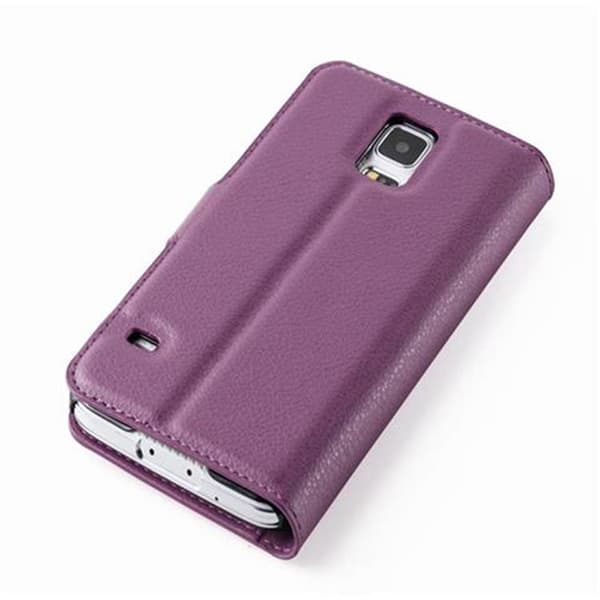 Samsung Galaxy S5 / S5 NEO Suojakotelo Lompakkokotelo Matkapuhelinkotelo Suojakuori jossa magneettisuljenta, jalusta-toiminto ja korttitasku