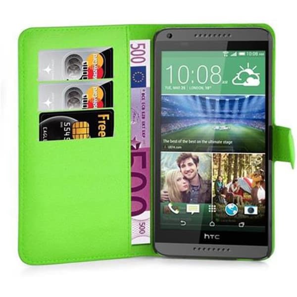 Deksel til HTC Desire 820 Lommebokdeksel med magnetisk lukking, stativfunksjon og kortlomme
