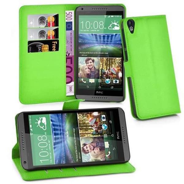 Deksel til HTC Desire 820 Lommebokdeksel med magnetisk lukking, stativfunksjon og kortlomme