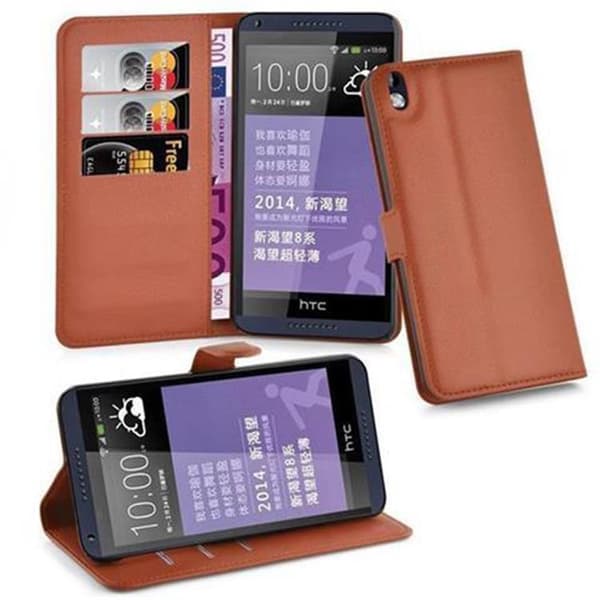 HTC Desire 816 Plånboksfodral Fodral Skal Case med magnetisk stängning, ståfunktion och kortplats