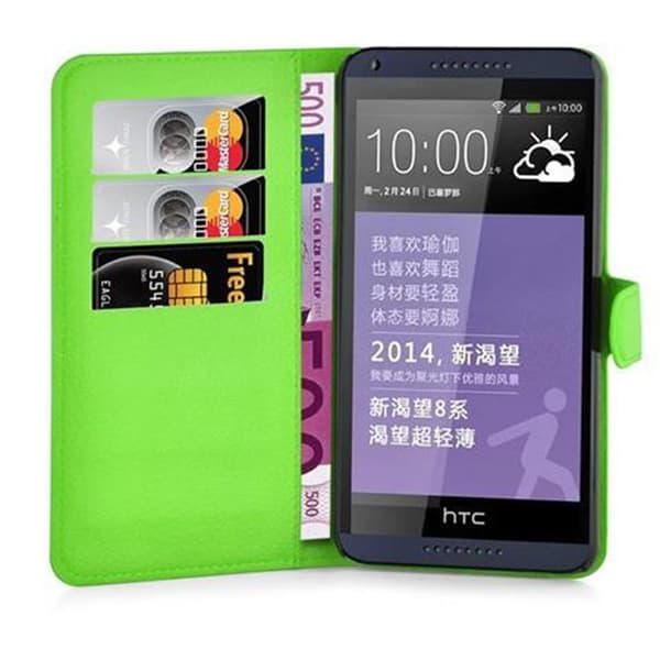 HTC Desire 816 Plånboksfodral Fodral Skal Case med magnetisk stängning, ståfunktion och kortplats