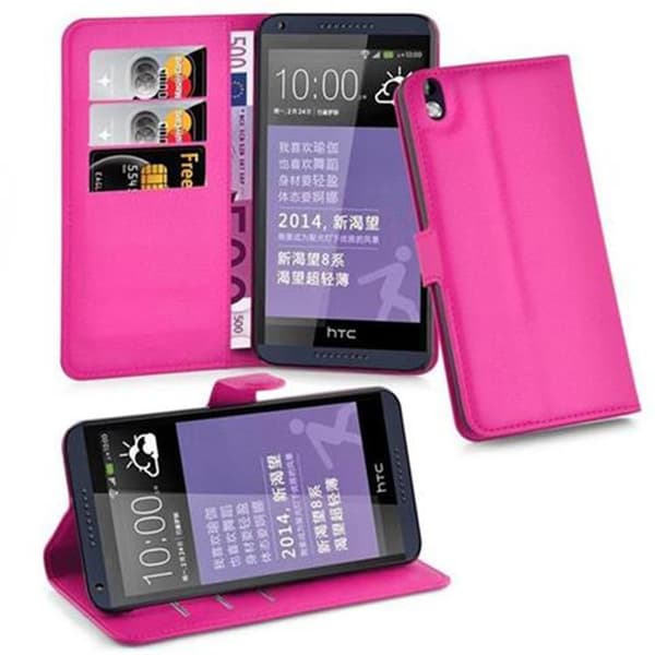 HTC Desire 816 Plånboksfodral Fodral Skal Case med magnetisk stängning, ståfunktion och kortplats