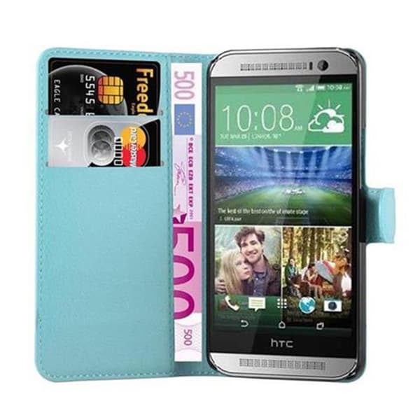 HTC ONE M8 MINI Plånboksfodral Fodral Skal Case med magnetisk stängning, ståfunktion och kortplats