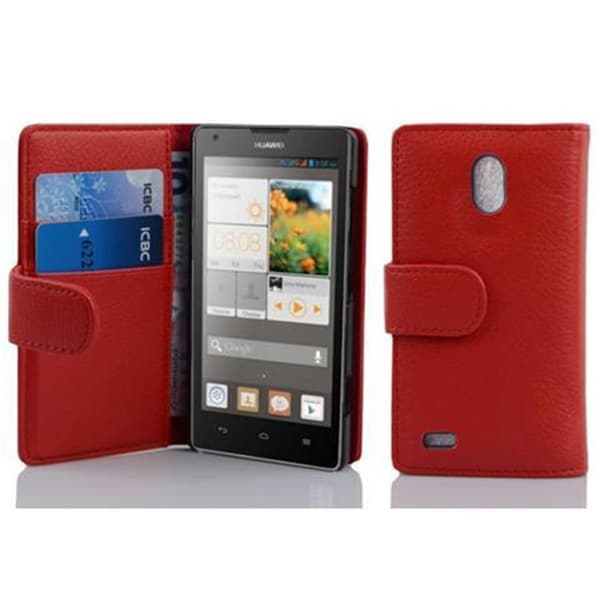 Huawei ASCEND G700 Skal Fodral Plånboksfodral Case Skyddsfodral i texturerat konstläder och kortficka