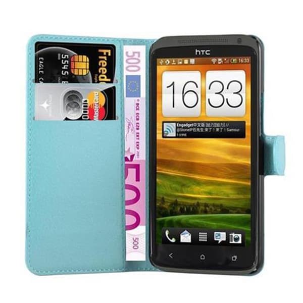 HTC ONE X / X+ Suojakotelo Lompakkokotelo Matkapuhelinkotelo Suojakuori jossa magneettisuljenta, jalusta-toiminto ja korttitasku