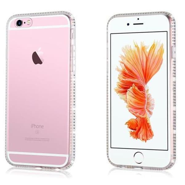 Silikondeksel til iPhone 6 / 6S Beskyttelsesdeksel av fleksibelt TPU-silikon i strass design